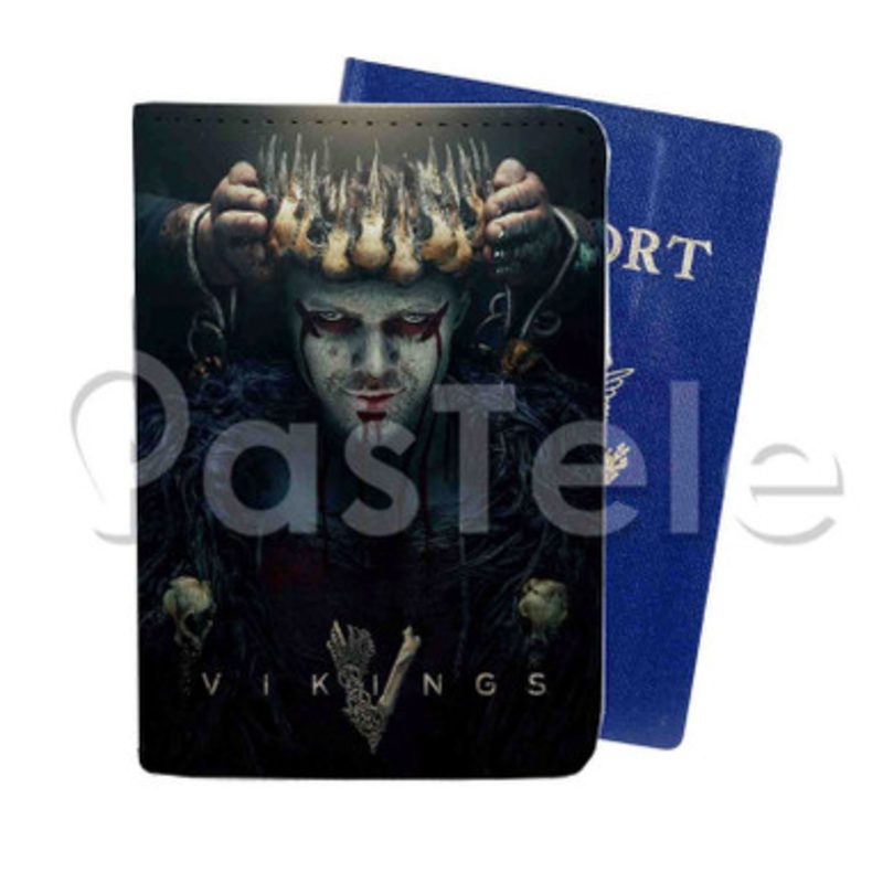Vikings Custom Personalized PU Leather Passport Travel Baggage Cover