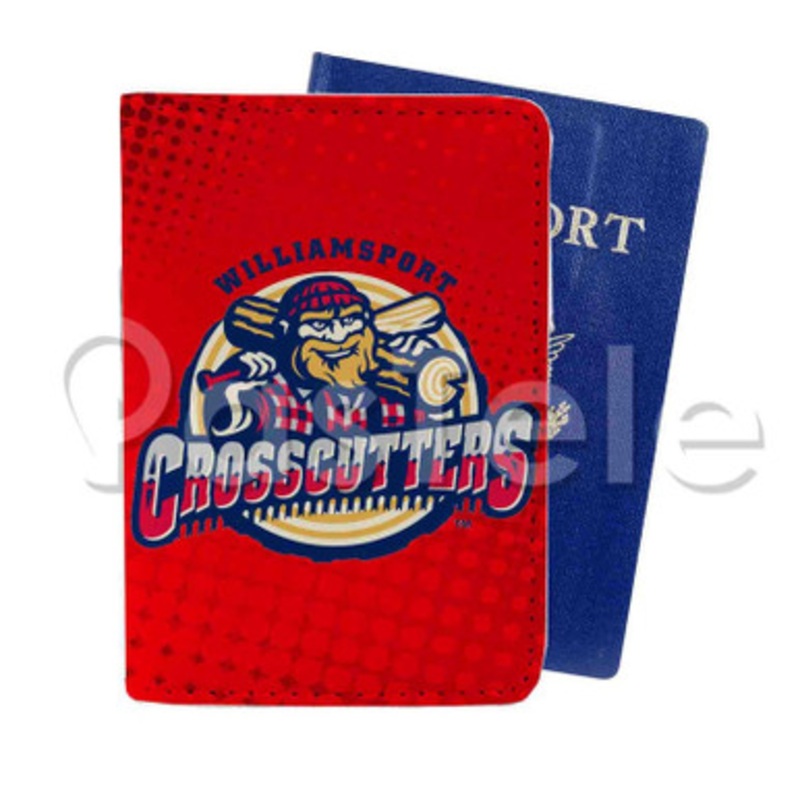 Williamsport Crosscutters Custom Personalized PU Leather Passport Travel Baggage Cover