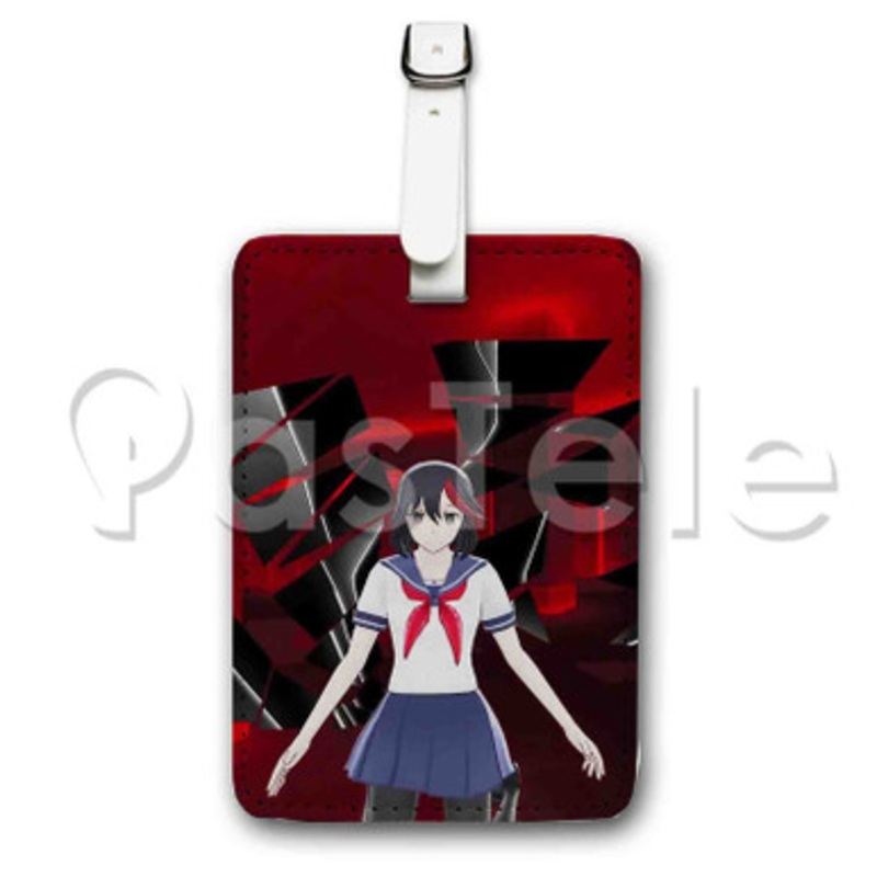 Yandere Simulator Custom Luggage Tags PU Leather Travel Baggage Name ID Labels