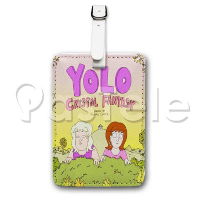 YOLO Crystal Fantasy Custom Luggage Tags PU Leather Travel Baggage Name ID Labels