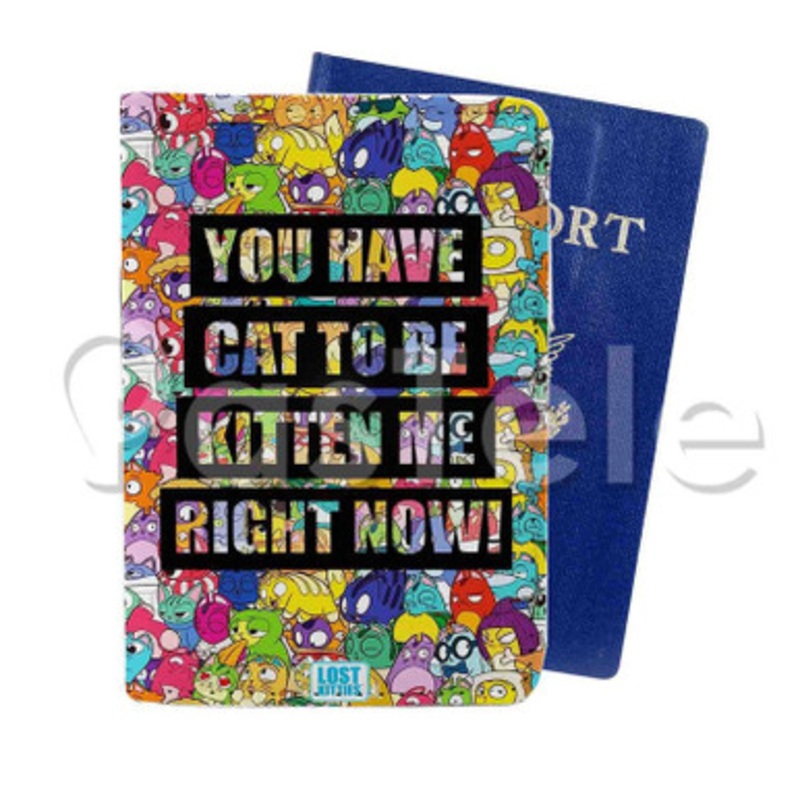 Kitten Me Custom Personalized PU Leather Passport Travel Baggage Cover