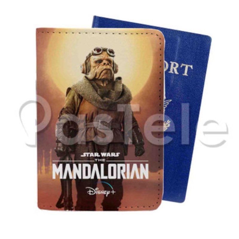 Kuiil Star Wars The Mandalorian Custom Personalized PU Leather Passport Travel Baggage Cover