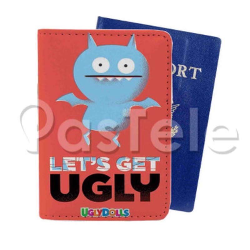 Let s Get Ugly Custom Personalized PU Leather Passport Travel Baggage Cover