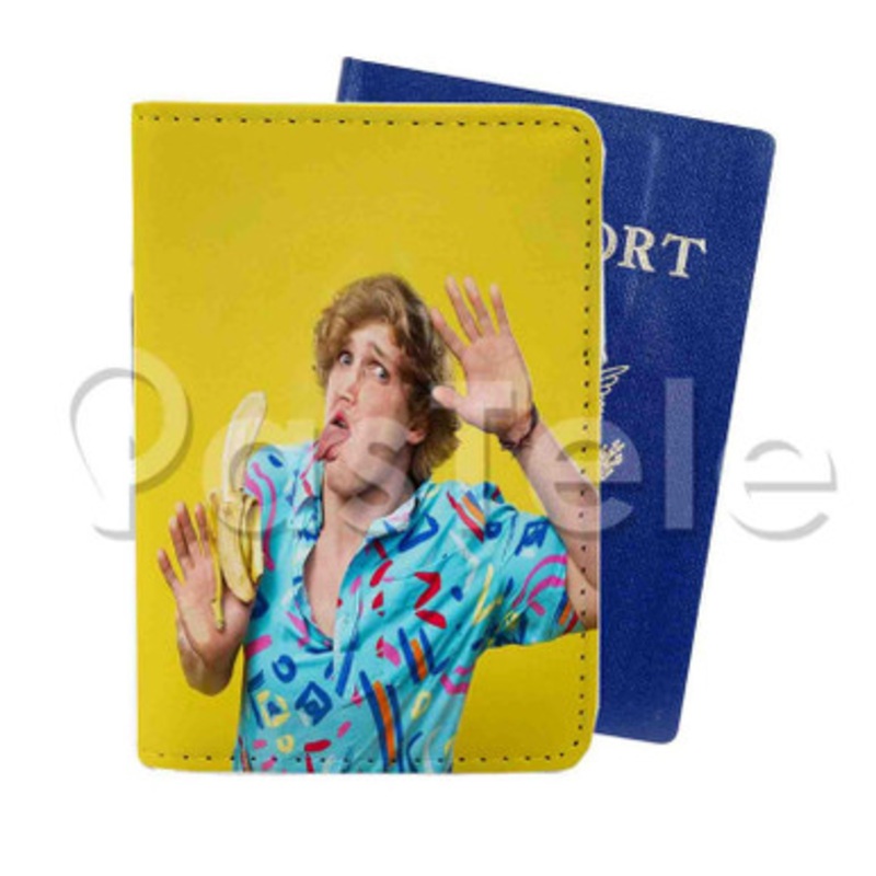 logan paul Custom Personalized PU Leather Passport Travel Baggage Cover