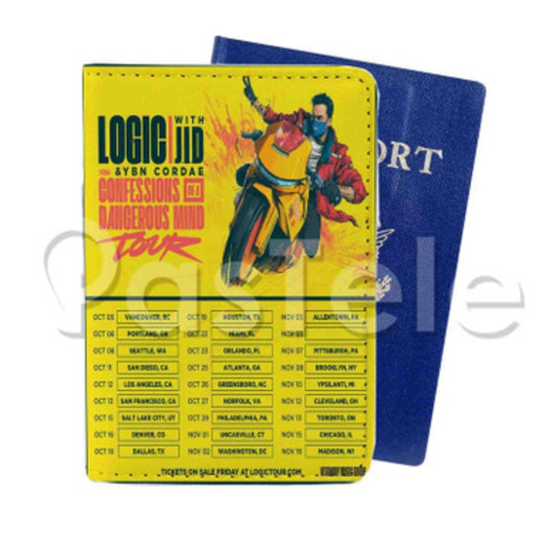 Logic YBN Cordae Schedule Custom Personalized PU Leather Passport Travel Baggage Cover