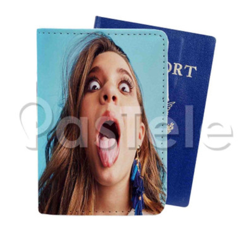 mackenzie ziegler 2 Custom Personalized PU Leather Passport Travel Baggage Cover