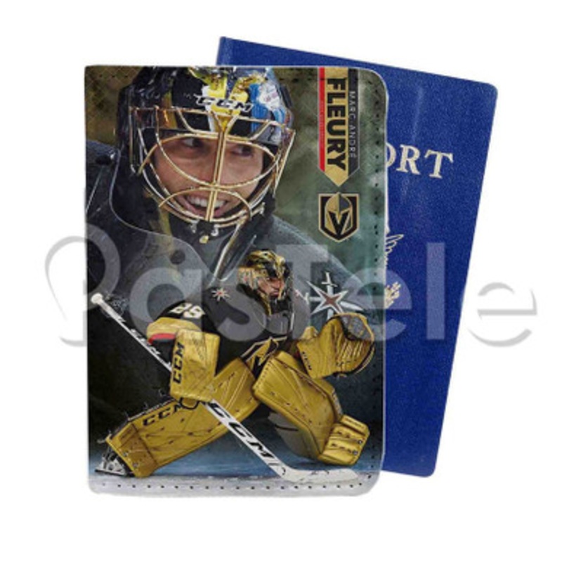 Marc Andr Fleury Vegas Golden Knights NHL Custom Personalized PU Leather Passport Travel Baggage Cover