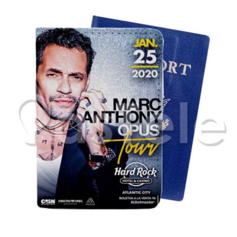 Marc Anthony Opus Tour Custom Personalized PU Leather Passport Travel Baggage Cover