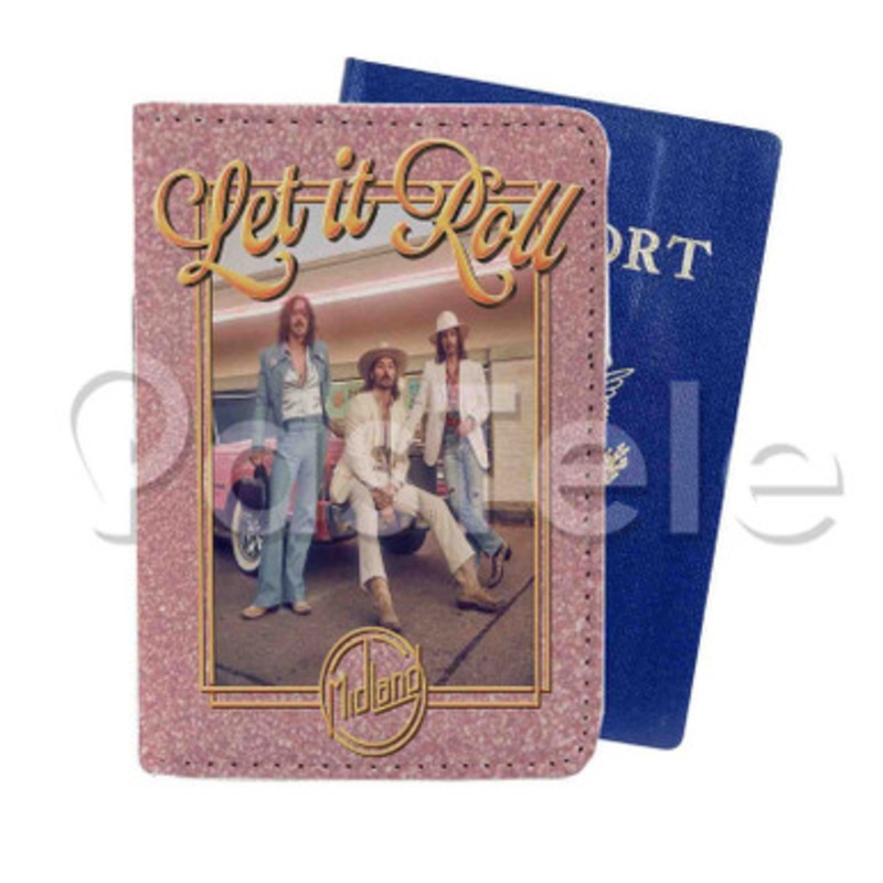 Midland Let It Roll Custom Personalized PU Leather Passport Travel Baggage Cover