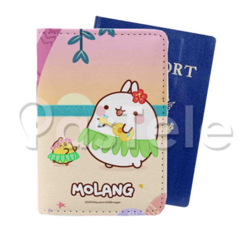 Molang Custom Personalized PU Leather Passport Travel Baggage Cover