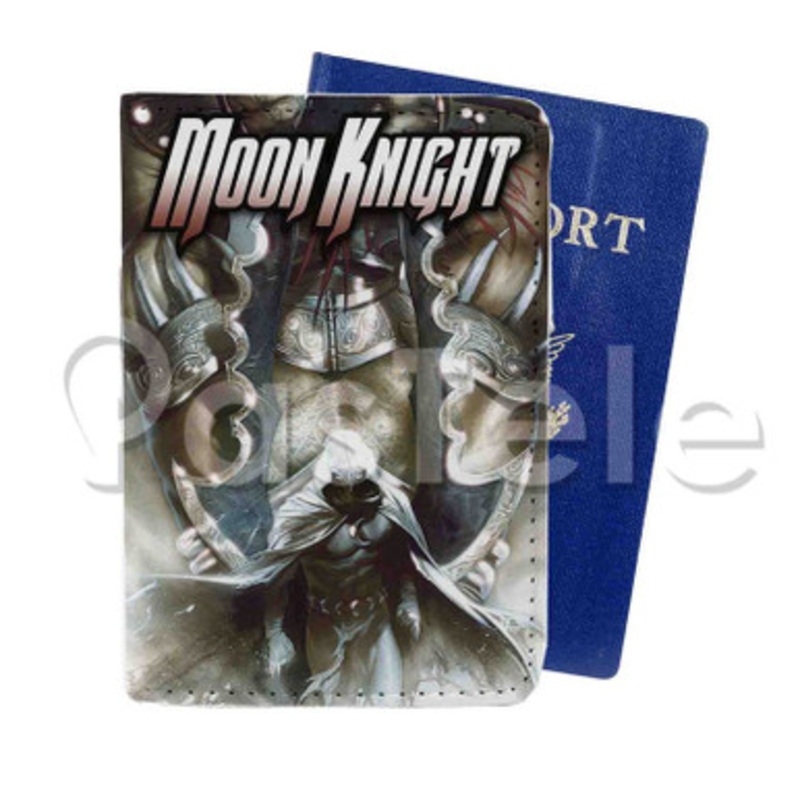 Moon Knight Marvel Custom Personalized PU Leather Passport Travel Baggage Cover