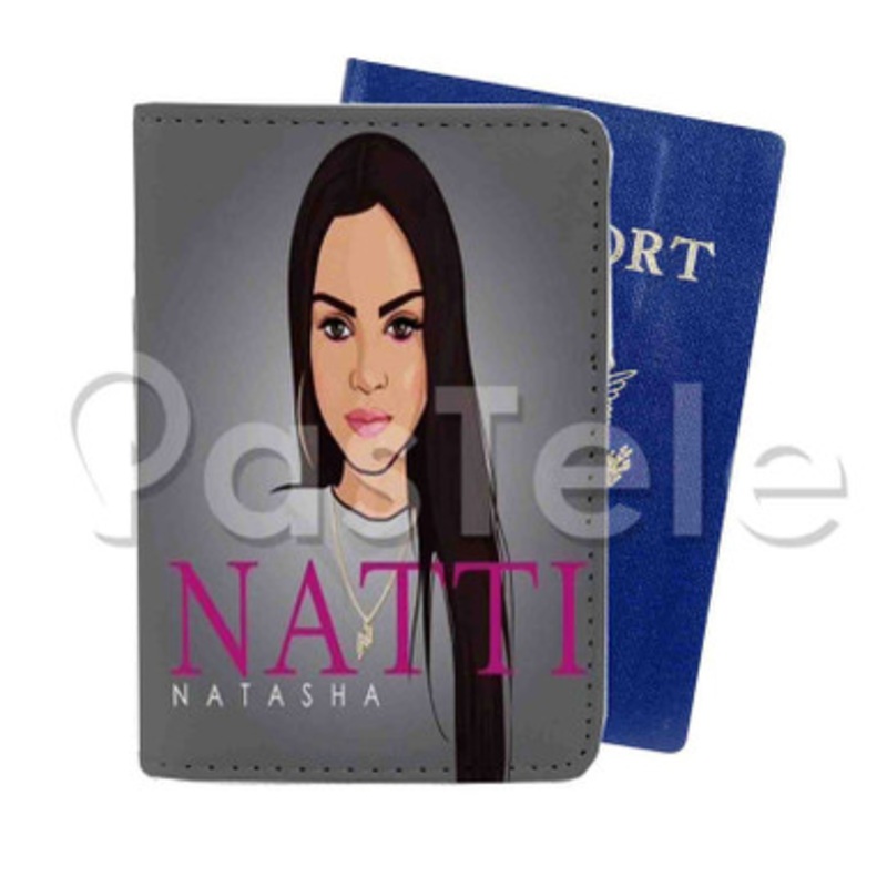 Natti Natasha Custom Personalized PU Leather Passport Travel Baggage Cover