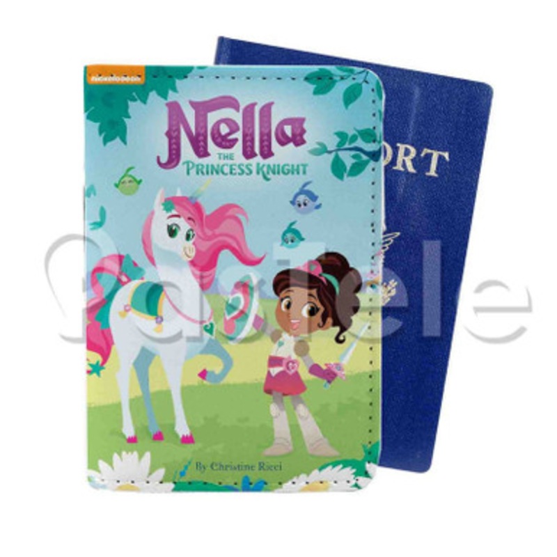 Nella the Princess Knight Custom Personalized PU Leather Passport Travel Baggage Cover
