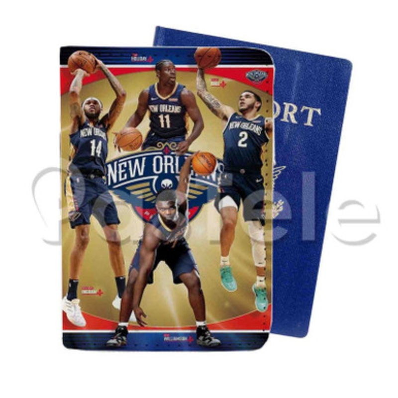 New Orleans Pelicans NBA Custom Personalized PU Leather Passport Travel Baggage Cover