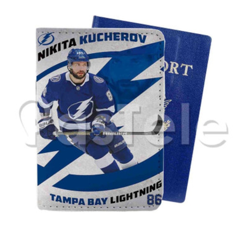 Nikita Kucherov Tampa Bay Lightning NHL Custom Personalized PU Leather Passport Travel Baggage Cover