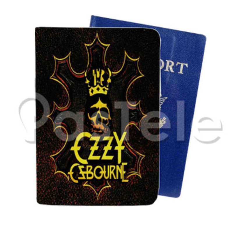 ozzy osbourne 2 Custom Personalized PU Leather Passport Travel Baggage Cover