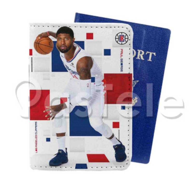 Paul George Los Angeles Clippers NBA Custom Personalized PU Leather Passport Travel Baggage Cover