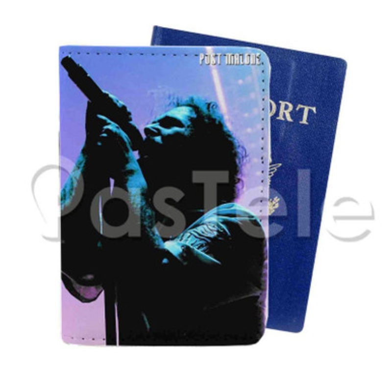 Post Malone Custom Personalized PU Leather Passport Travel Baggage Cover