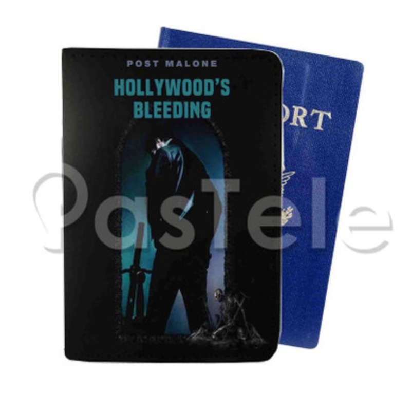 Post Malone Hollywood s Bleeding Custom Personalized PU Leather Passport Travel Baggage Cover