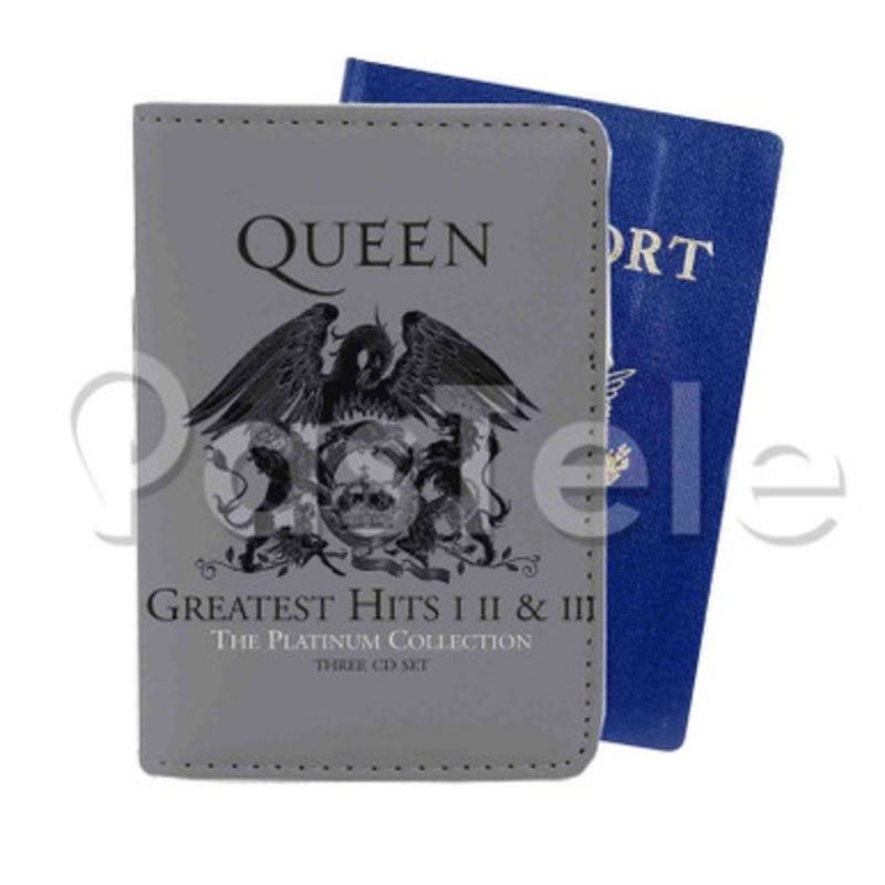 Queen The Platinum Custom Personalized PU Leather Passport Travel Baggage Cover