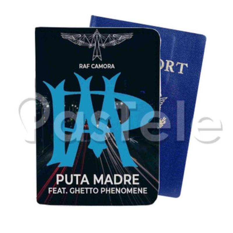 RAF Camora Puta Madre Custom Personalized PU Leather Passport Travel Baggage Cover
