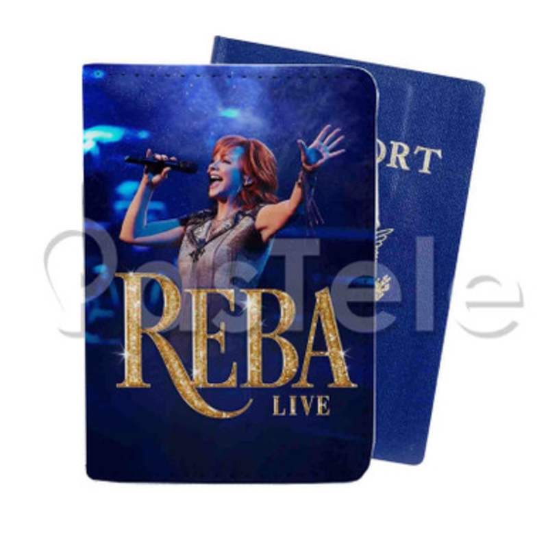 Reba Live Custom Personalized PU Leather Passport Travel Baggage Cover