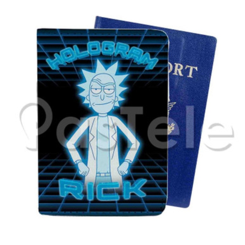 Rick And Morty Hologram Rick Custom Personalized PU Leather Passport Travel Baggage Cover