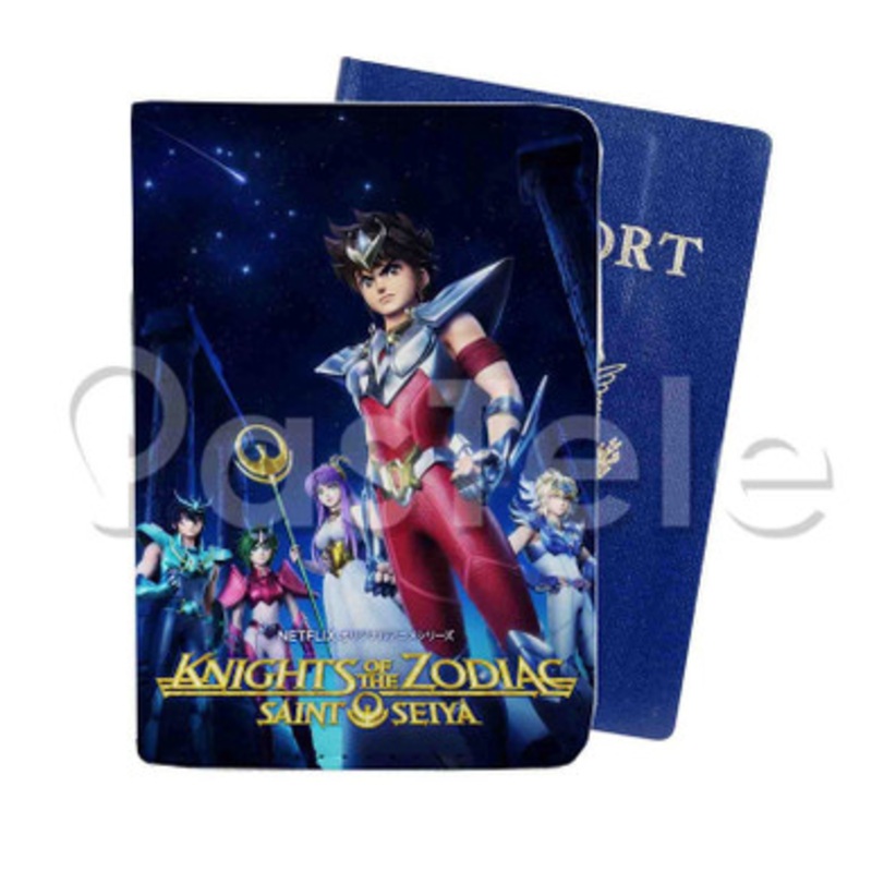 Saint Seiya Knights Of The Zodiac Custom Personalized PU Leather Passport Travel Baggage Cover