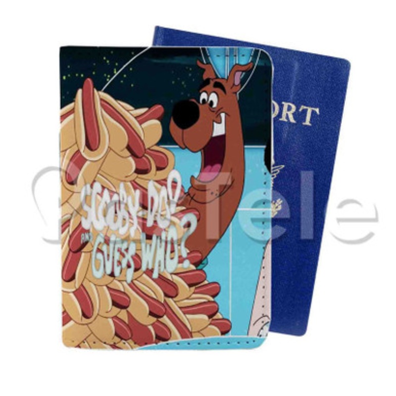 Scooby Doo and Guess Who Custom Personalized PU Leather Passport Travel Baggage Cover