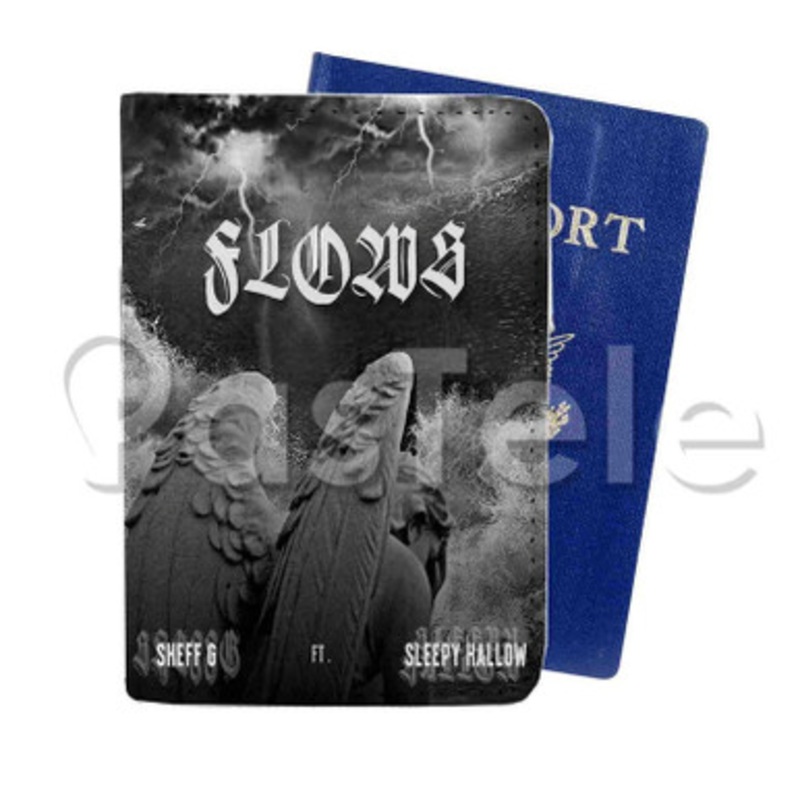 Sheff G Flows Custom Personalized PU Leather Passport Travel Baggage Cover