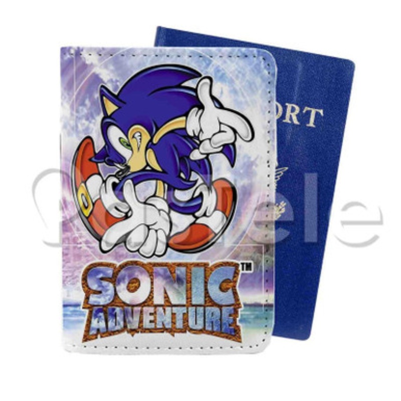 Sonic Adventure Custom Personalized PU Leather Passport Travel Baggage Cover