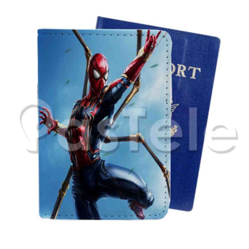 Spider Man Custom Personalized PU Leather Passport Travel Baggage Cover