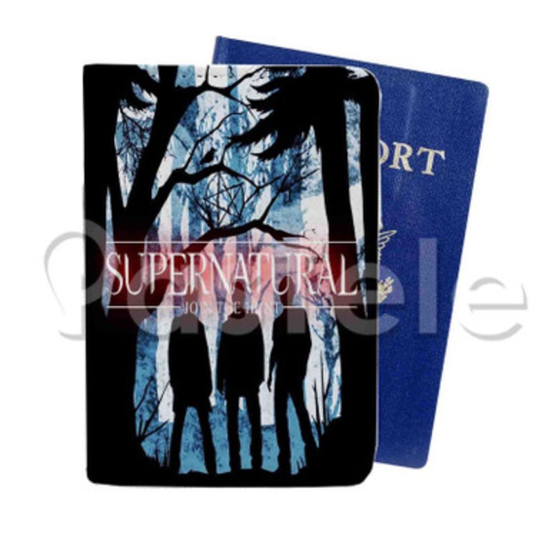 supernatural Custom Personalized PU Leather Passport Travel Baggage Cover