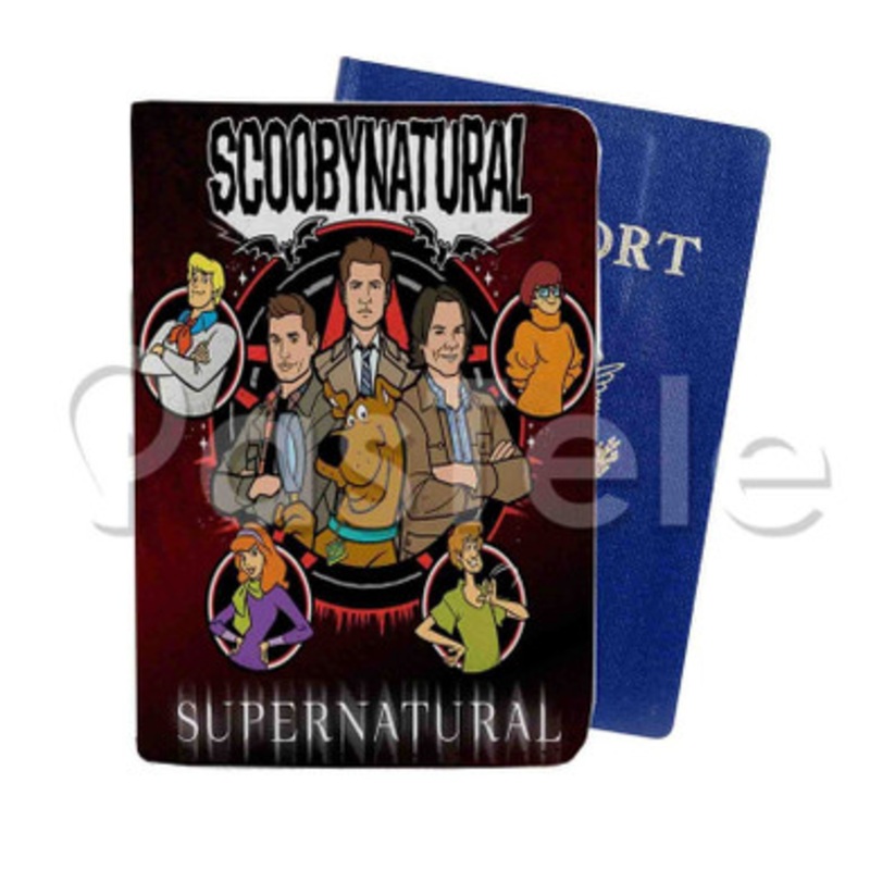 Supernatural Scooby Doo Custom Personalized PU Leather Passport Travel Baggage Cover