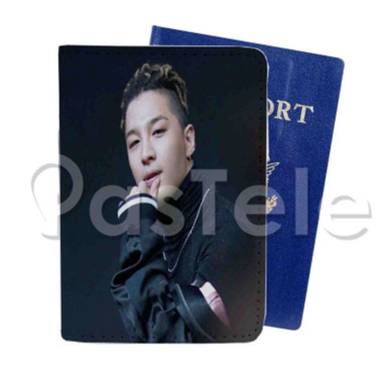 taeyang bigbang Custom Personalized PU Leather Passport Travel Baggage Cover