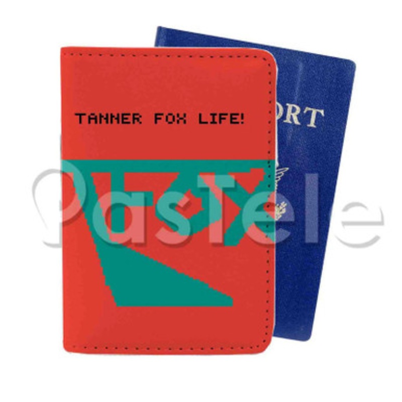 tanner fox Custom Personalized PU Leather Passport Travel Baggage Cover