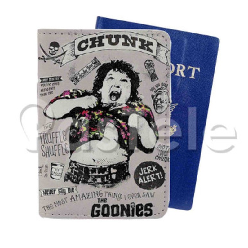 The Goonies Chunk Custom Personalized PU Leather Passport Travel Baggage Cover