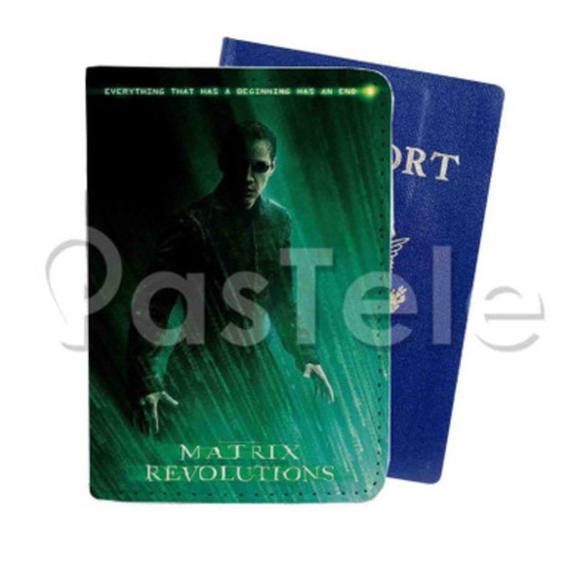 The Matrix Revolutions Custom Personalized PU Leather Passport Travel Baggage Cover