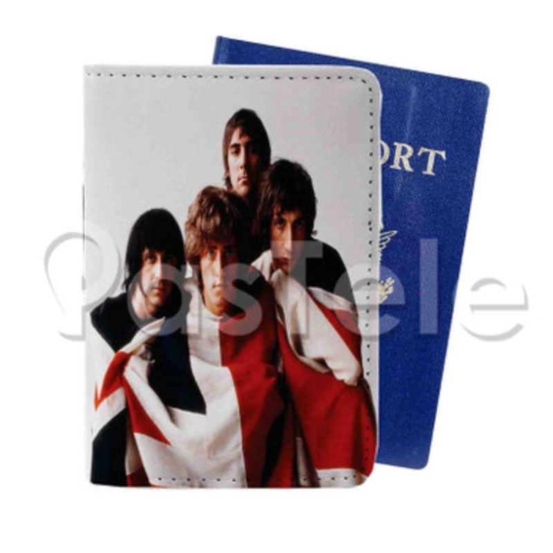 the who 2 Custom Personalized PU Leather Passport Travel Baggage Cover