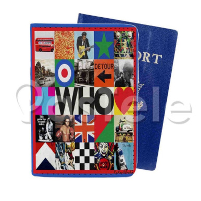 The Who WHO Custom Personalized PU Leather Passport Travel Baggage Cover