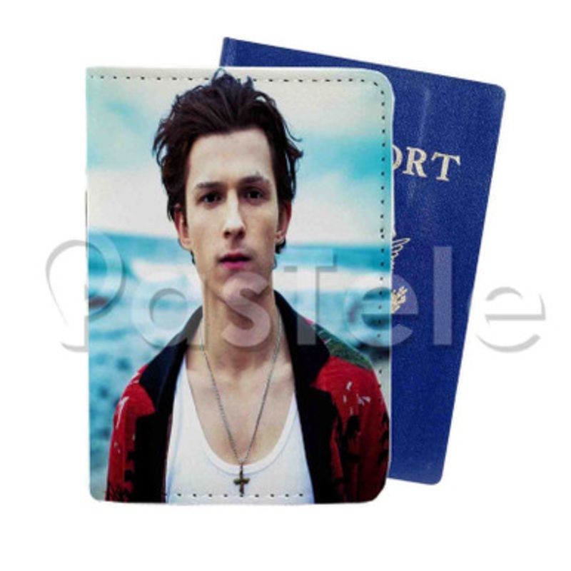 tom holland Custom Personalized PU Leather Passport Travel Baggage Cover