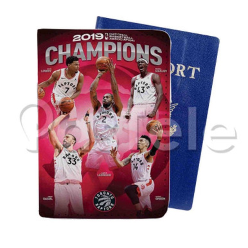 Toronto Raptors NBA Champions Custom Personalized PU Leather Passport Travel Baggage Cover