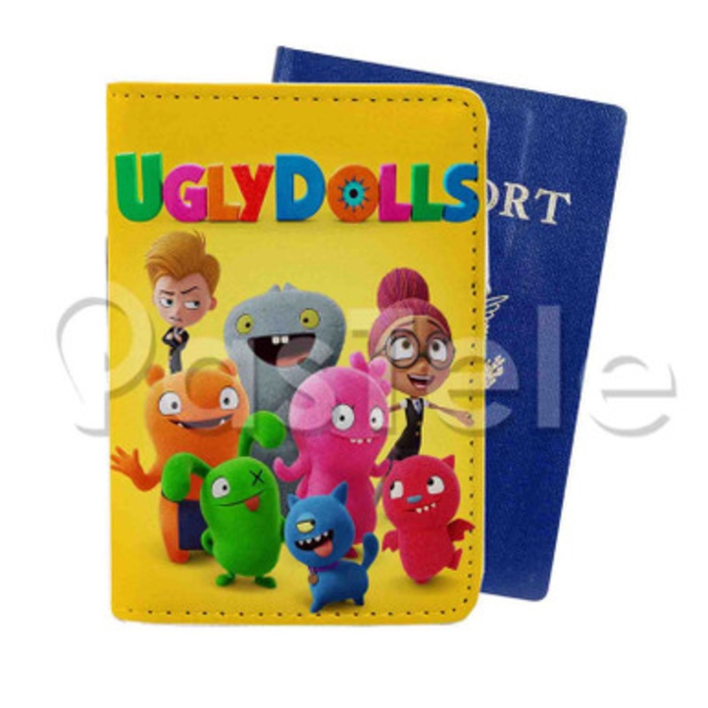 Ugly Dolls Custom Personalized PU Leather Passport Travel Baggage Cover