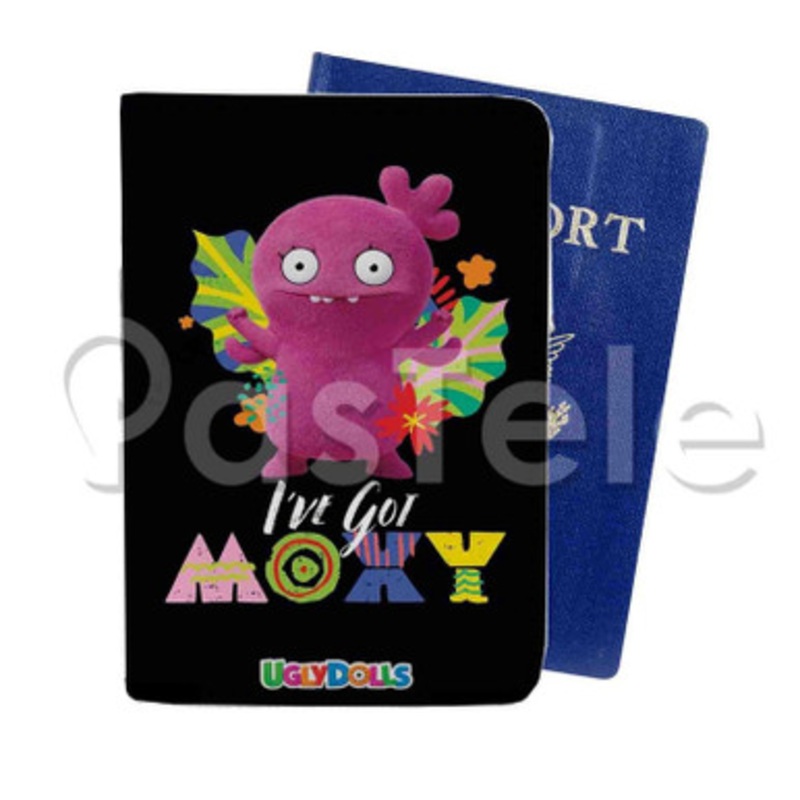 Uglydolls Moxy Custom Personalized PU Leather Passport Travel Baggage Cover