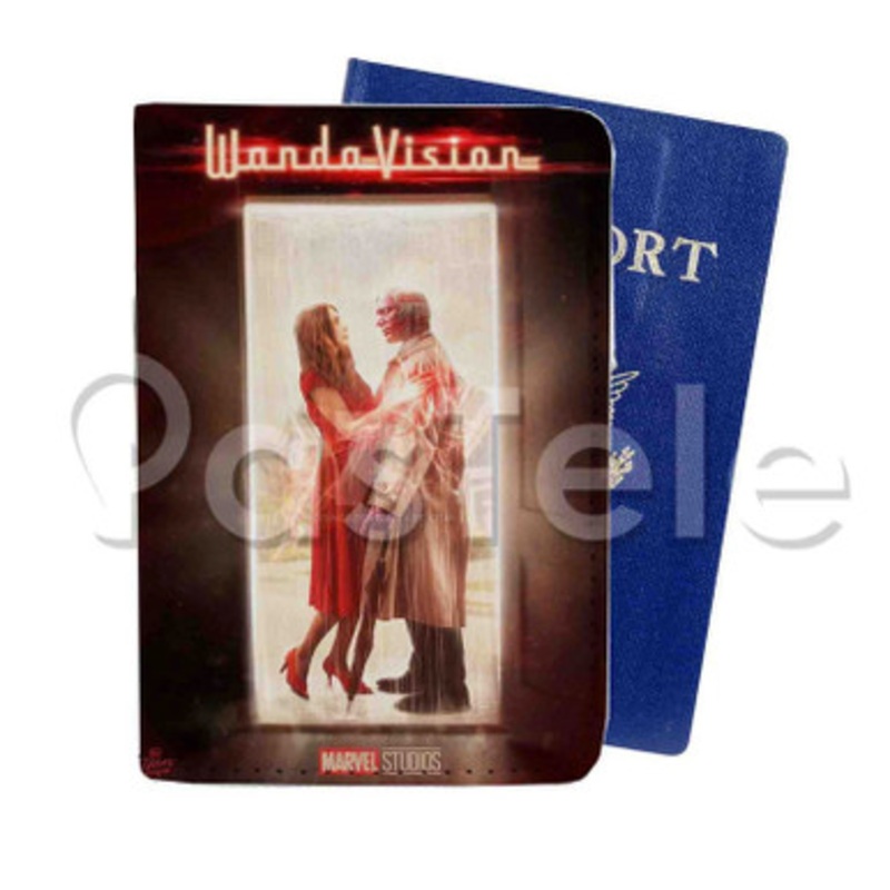 Wanda Vision Marvel Custom Personalized PU Leather Passport Travel Baggage Cover