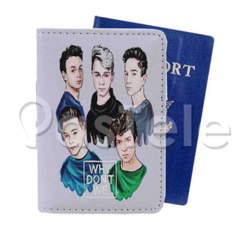 Why Don t We 2 Custom Personalized PU Leather Passport Travel Baggage Cover