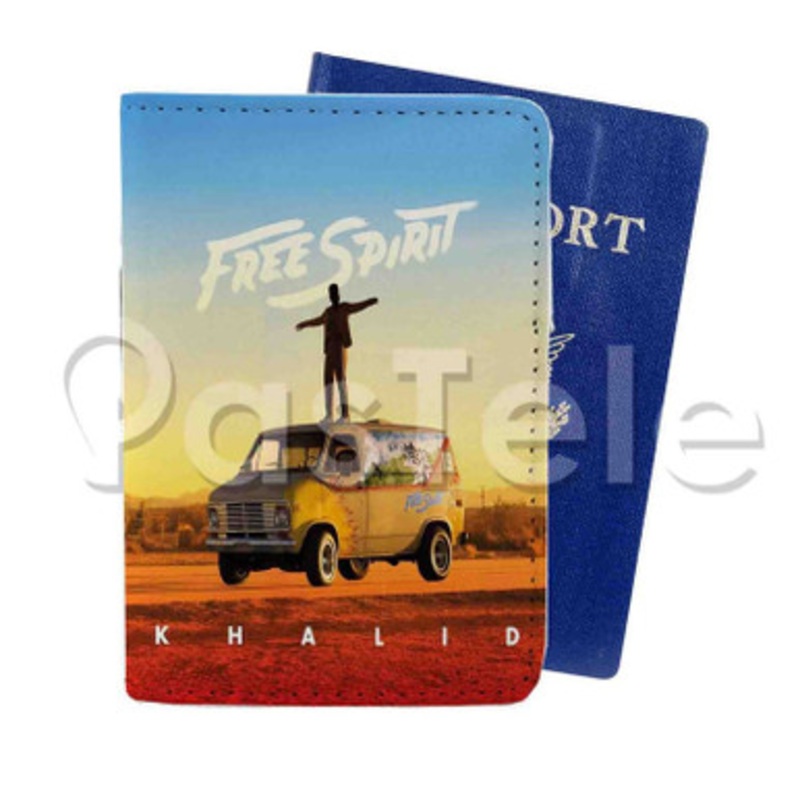 Khalid Free Spirit Custom Personalized PU Leather Passport Travel Baggage Cover
