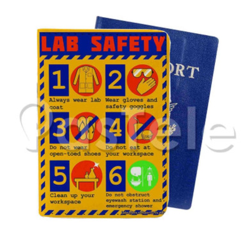 lab safety Custom Personalized PU Leather Passport Travel Baggage Cover