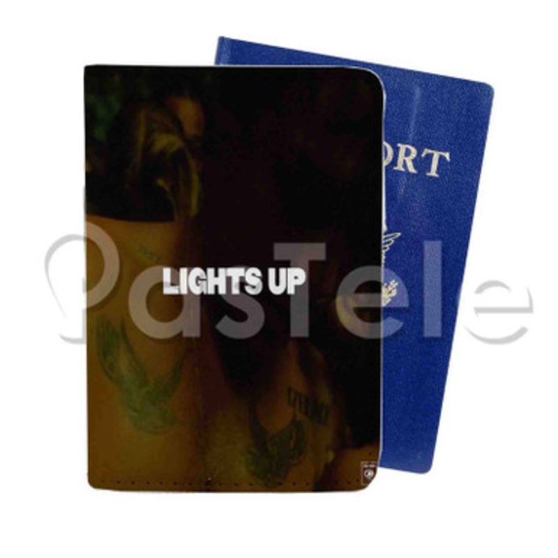 Lights Up Harry Styles Custom Personalized PU Leather Passport Travel Baggage Cover