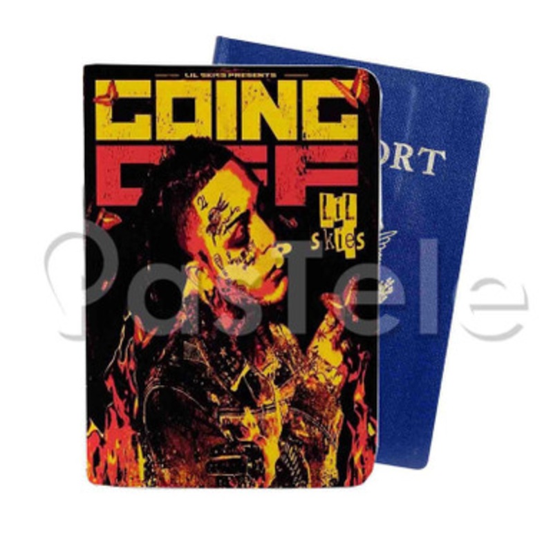 Lil Skies Going Off Custom Personalized PU Leather Passport Travel Baggage Cover